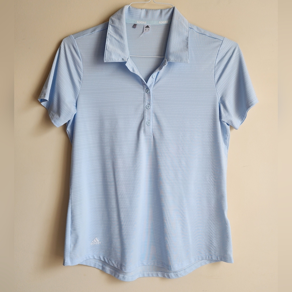 Adidas Short Sleeve Polo Light Blue